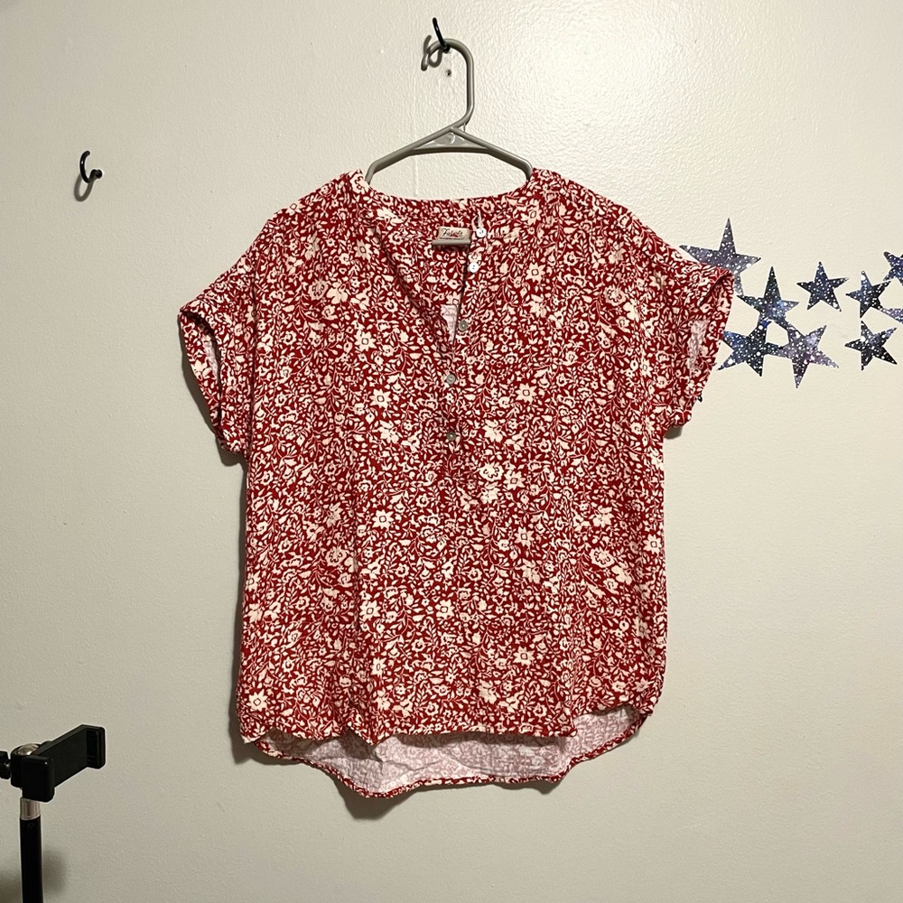 Faherty Organic Cotton Floral Top